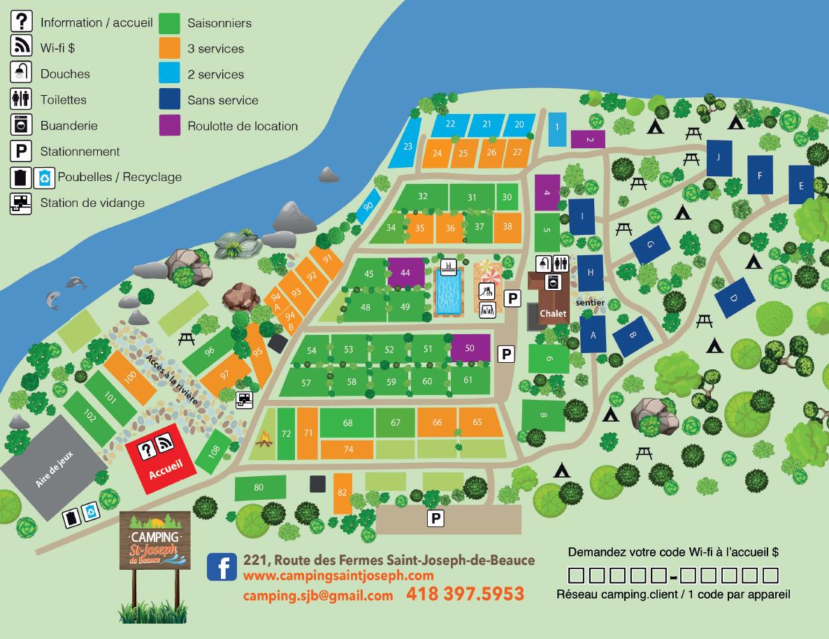 plan du camping